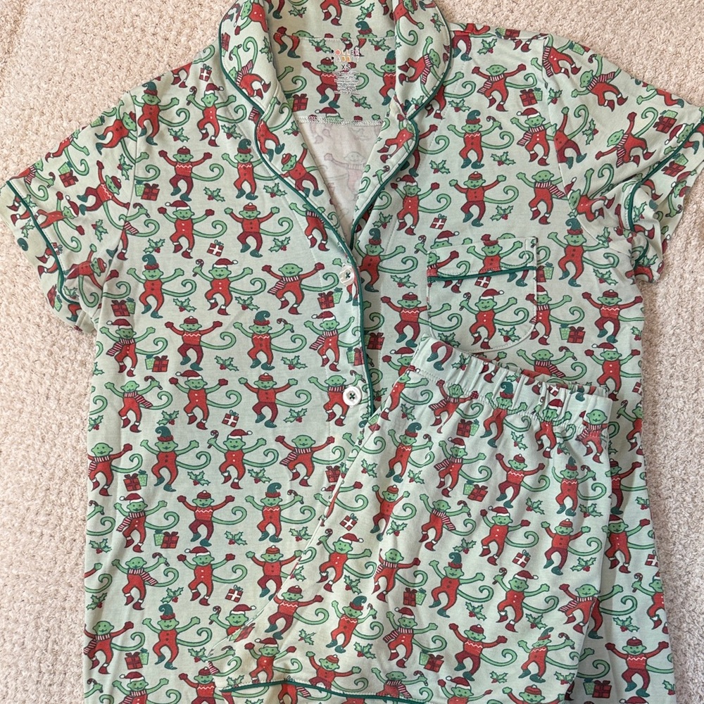Monkey Print Pajama Set